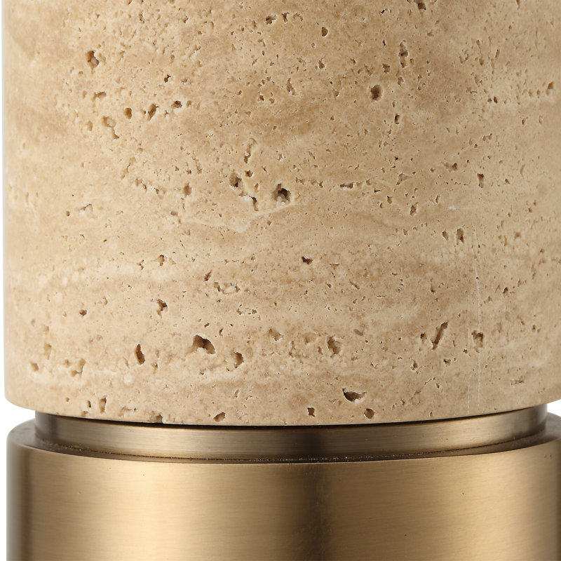 Lampe sur pied en travertin Parez