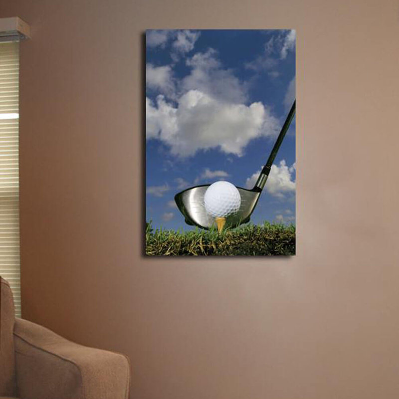 Adressage de la balle, reproduction sur toile, H 12 po x l 8 po x P 1,5 po