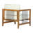 Dravik Modern Boho Acacia Wood Patio Armchair with Rope Accents and Deep Cushions-128843144