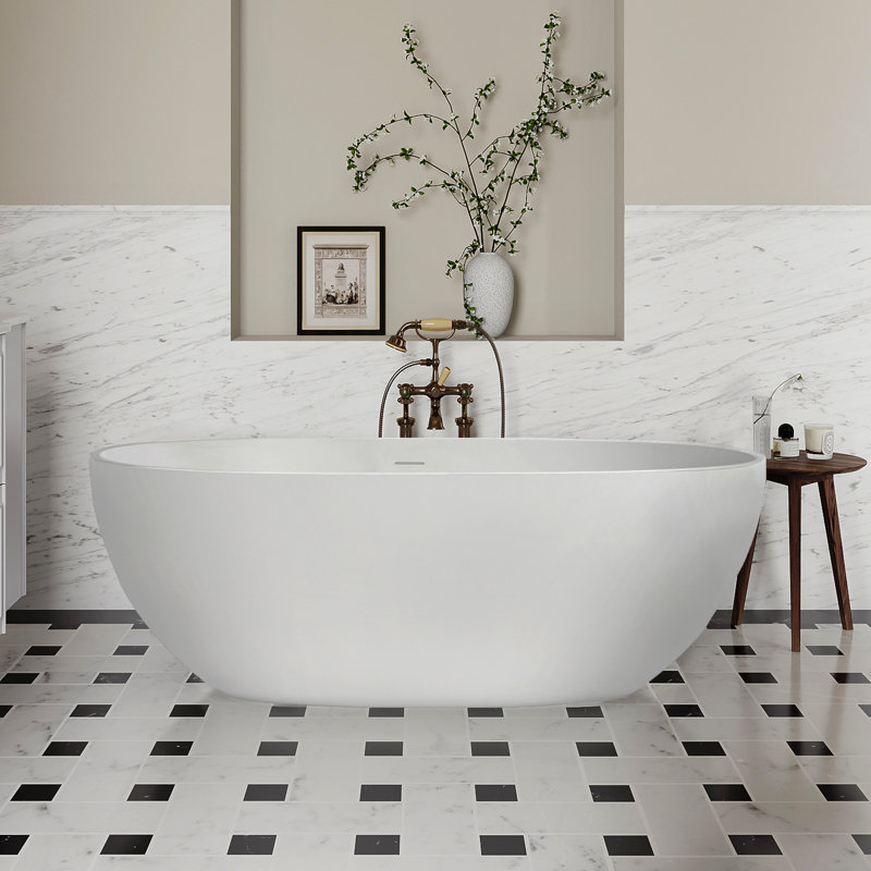 61'' x 30'' Soaking Solid Surface Bathtub