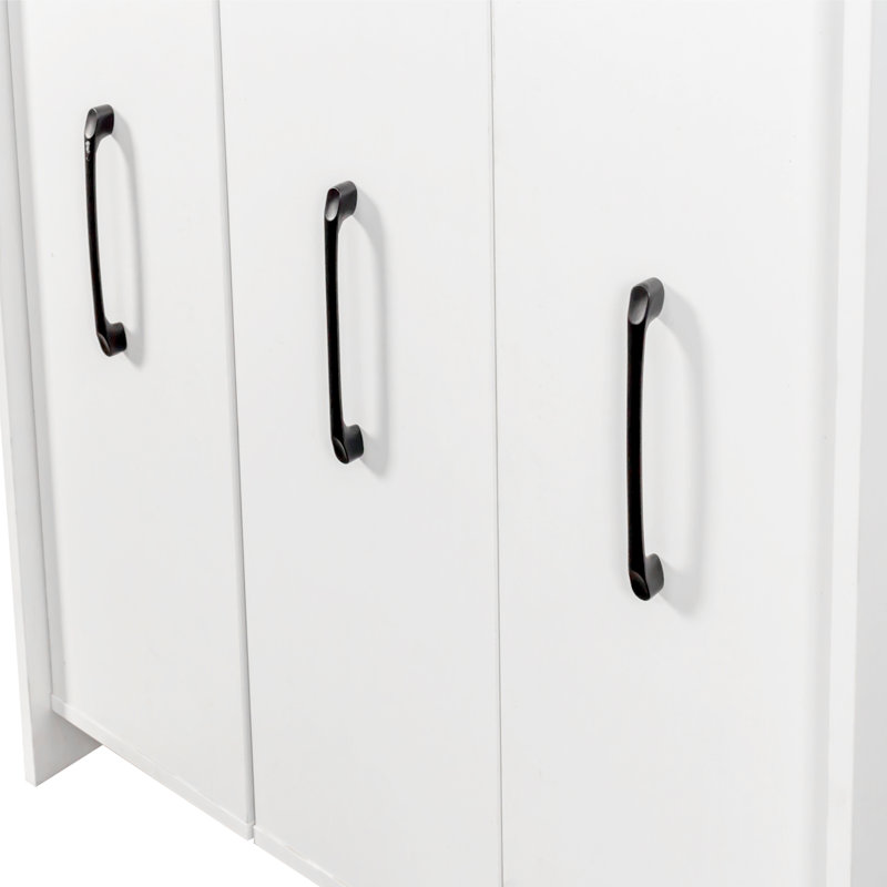 Bibliothèque avec armoire à trois portes coulissantes