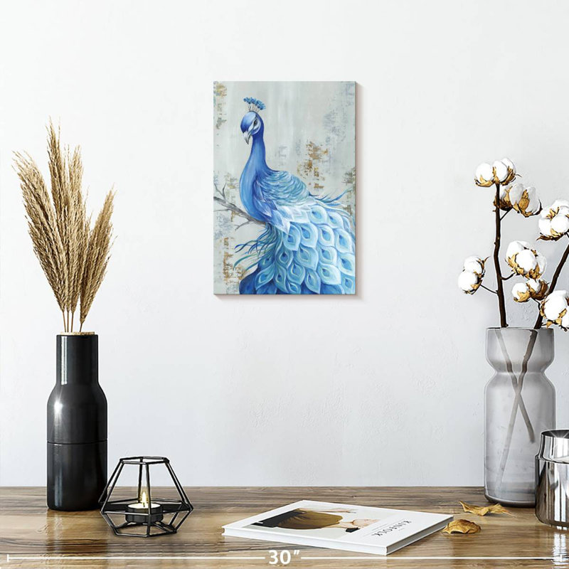 Brampt Peacock Paradise, 12" H x 8" W