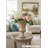  Antique Gold Ribbed Cement Urn Vase, European Style Decorative Flower Pot For Classic Or Rustic Home Décor, 6.5" Diameter & 10" Tall