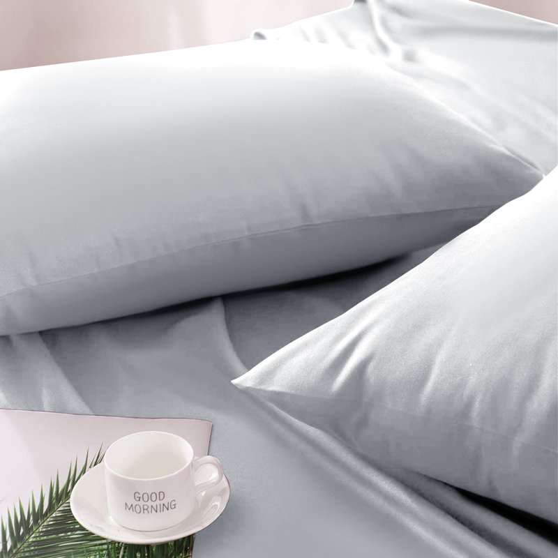 Jaramiah Super Soft Plain Microfiber PillowCase, Silver