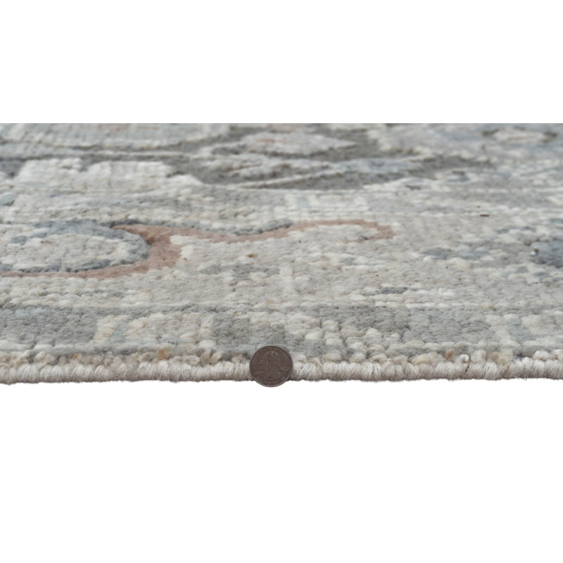 Tapis noué à la main Sophia Serafina - ardoise - 12 pi x 15 pi, 12 pi x 15 pi