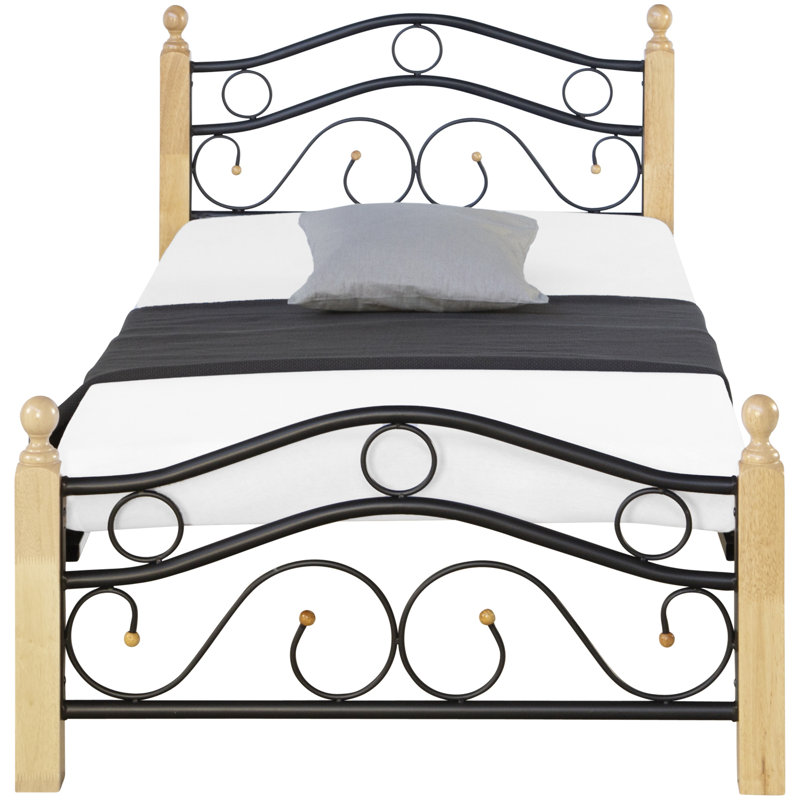 Metal 90 x 200cm Slatted Frame, Brown