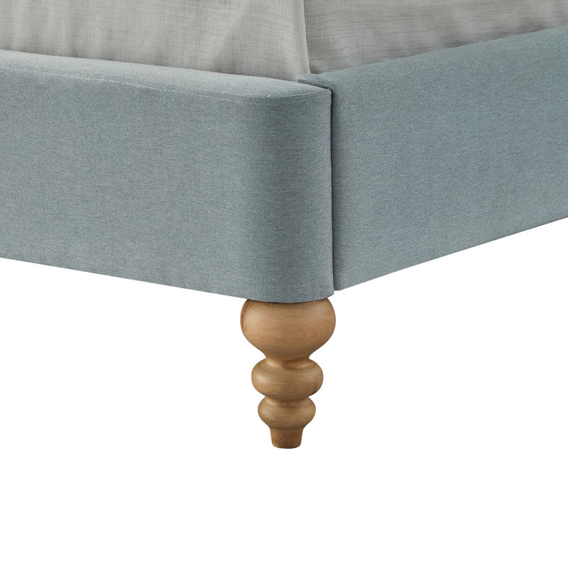 Lit plateforme Elegance Jubilee, Simple, Bleu mer
