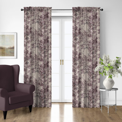 Ensemble de 2 draperies en coton Dolce Wisteria