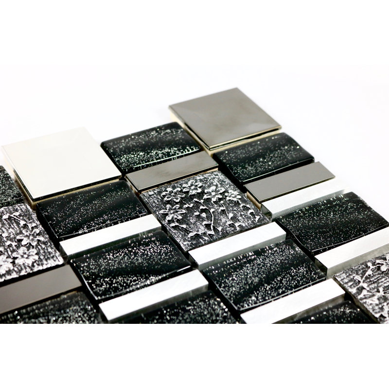 Vitray Random Sized Ceramic/Metal/Glass Random Mosaic Wall & Floor Tile