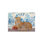 Tiger Blue Back Theme Woven Base Washable Rug