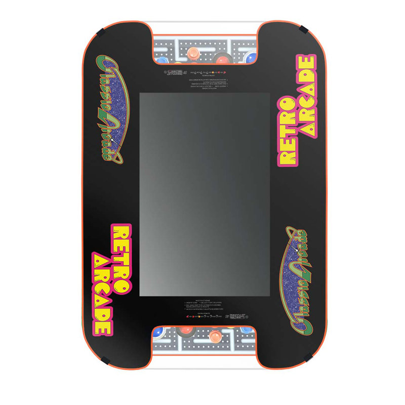 XL Cocktail Arcade Machine with 24" Monitor, 60 Retro Games and Trackballs - Fully Assembled, Orange