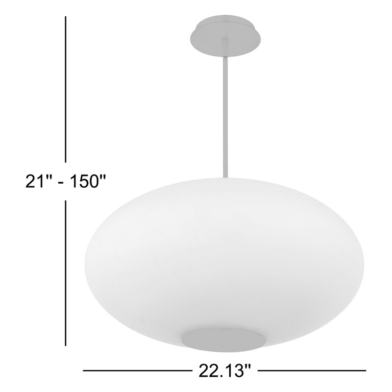 Illusion 1 - Light Sphere Geometric LED Pendant, 2700K, Black