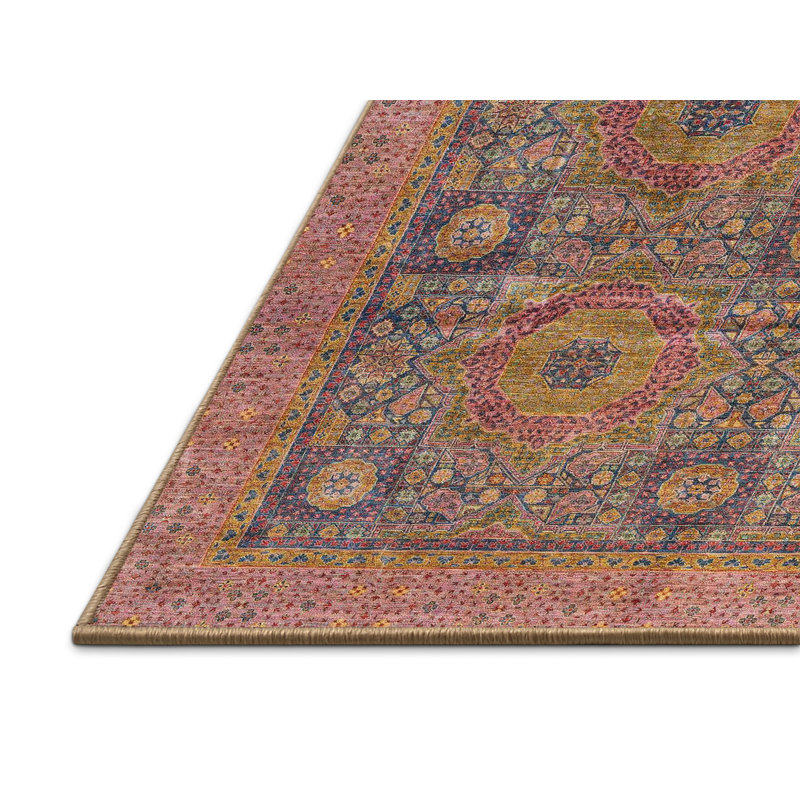 Tapis brun / bleu Southwestern, Rectangle 5 pi x 7 pi