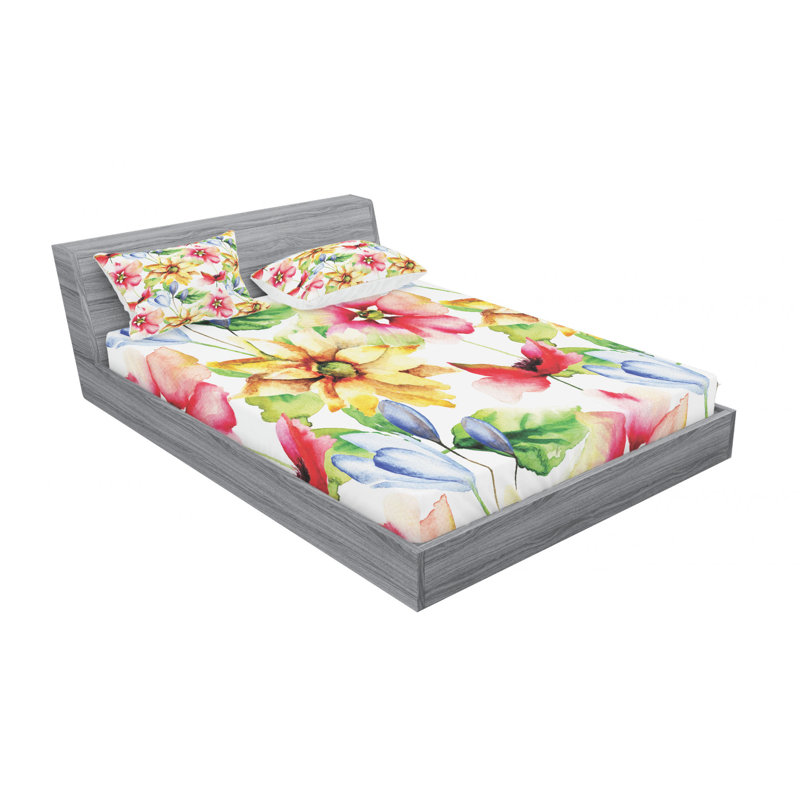 Microfiber Sheet Set, Queen Sheet Set with Fitted Sheet