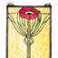 Floral Parker Poppy Stained Glass Window