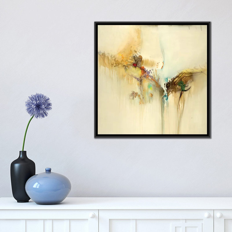 « sonata ii », reproduction sur toile, H 18 po x l 18 po x P 1,5 po, Toile avec cadre noir, Pas de tapis
