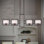 Luminaire suspendu linéaire pour îlot de cuisine 4 lumières Burgin