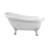 61" Streamline Clawfoot Soaking Acrylic Bathtub With Drain, Clawfeet, and Bamboo Tray-63425095-51346613