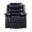 Fauteuil inclinable noir en cuir synthétique