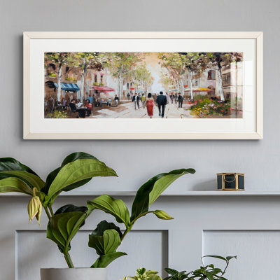 Peinture sur papier encadrée