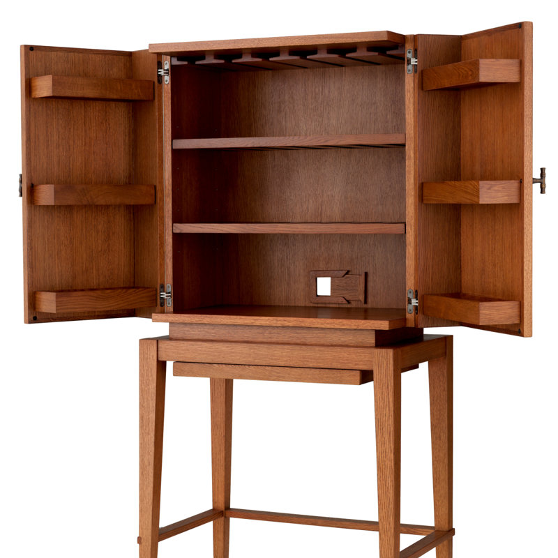 Borchard Solid Wood Bar Cabinet