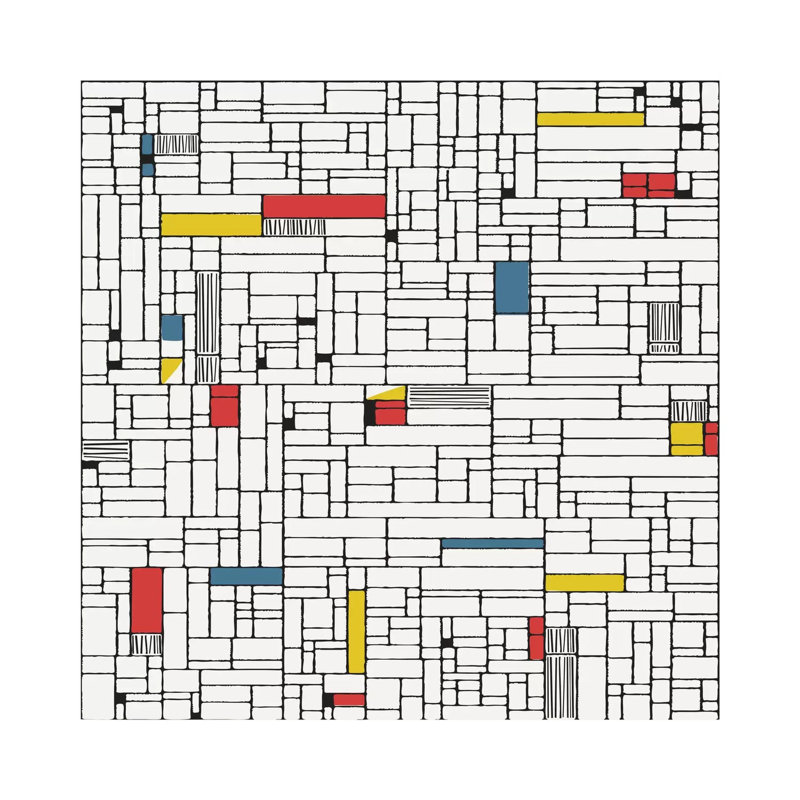 Computer Grid 1 Piece Wall Art on Canvas, 66.04 cm H x 66.04 cm W x 1.91 cm D, Wrapped Canvas