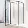 Meridian 34" W x 34" D x 76" H Hinged Framed Shower Enclosure with 3/8  Clear Glass