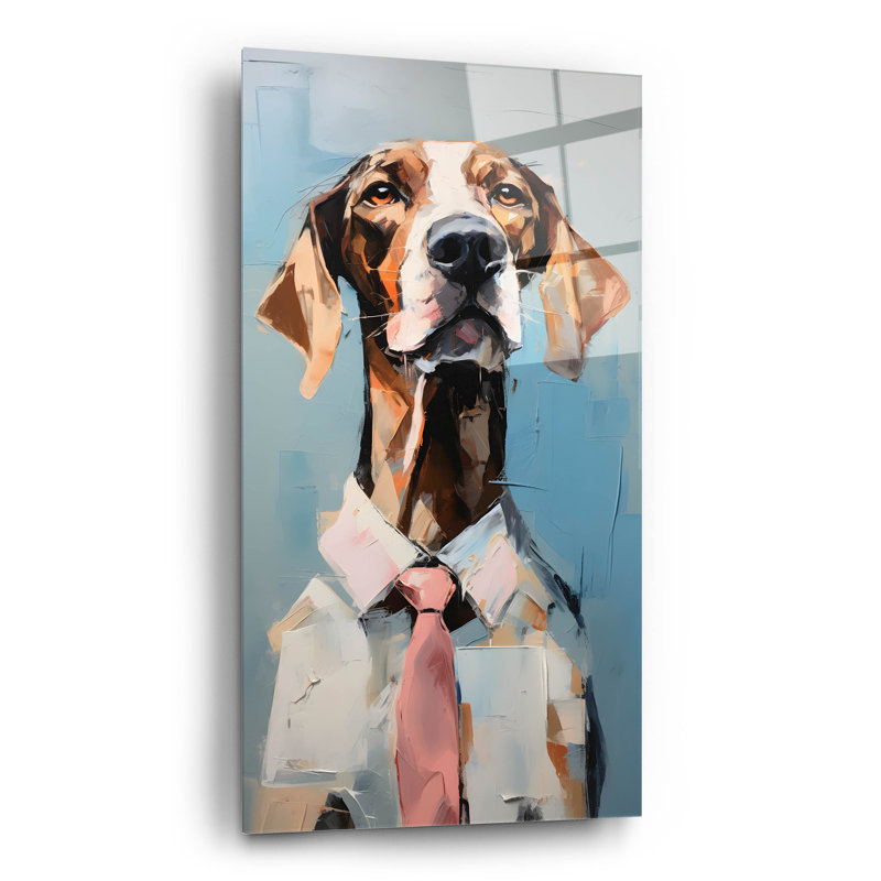 Art mural en verre acrylique Hound, H 24 po x l 12 po