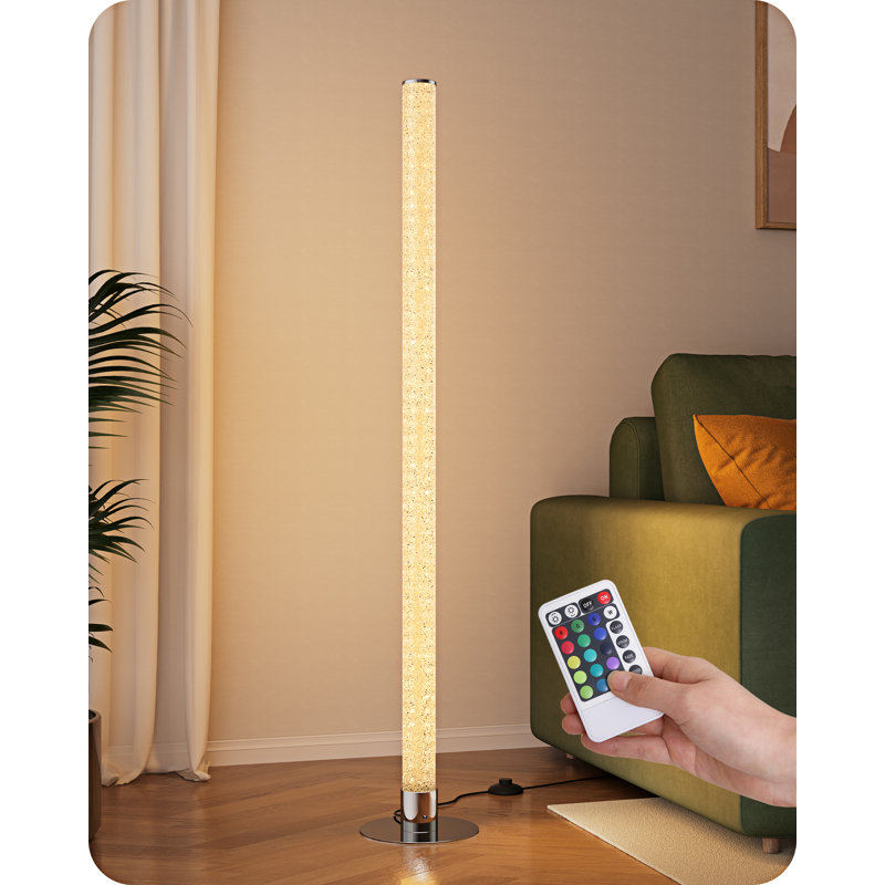 114cm Chrome LED Column Floor Lamp