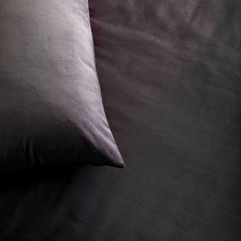 Modern Velvet Pillow , Charcoal
