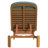 Adjustable Patio Chaise Lounges, Acacia Wood Modern Rustic Poolside