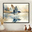 Oiseau hirondelle écumant l'eau - art mural oiseau pour le salon-372004593-372004544-372004604