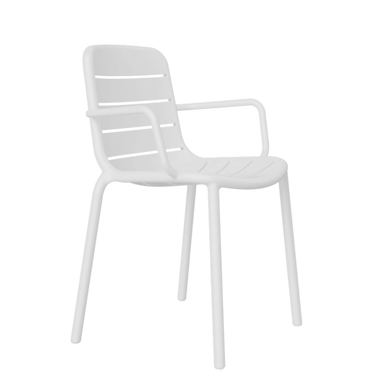 Gina Outdoor Dining Armchair, White
