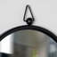 Miroir décoratif décoratif décoratif rond en métal avec boucle supérieure
