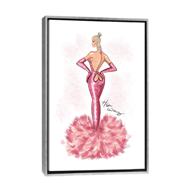 «Valentines Day Couture 2026», reproduction d'art sur toile encadrée, 26 po x 18 po, Toile avec cadre, Silver