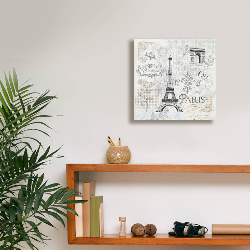 «Paris» par Fiona Stokes-Gilbert, art mural sur toile, H 12 po x l 12 po x P 0,75 po