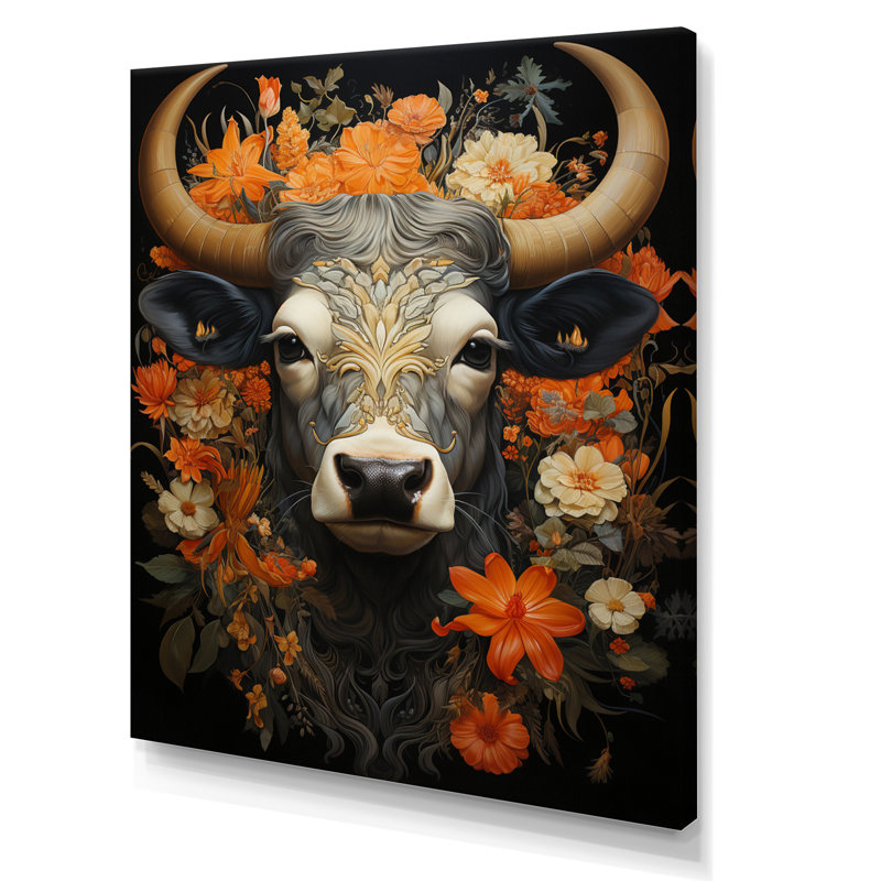 «Steinfort Hinduisim Sacred Cow», reproduction d'art sur toile, H 44 po x l 34 po x P 1,5 po, Toile tendue