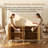 Rattan Storage Cabinet with Bohemian Flair, 62.2" Wide Hall Sideboard Buffet Cabinet for Living Room, Natural