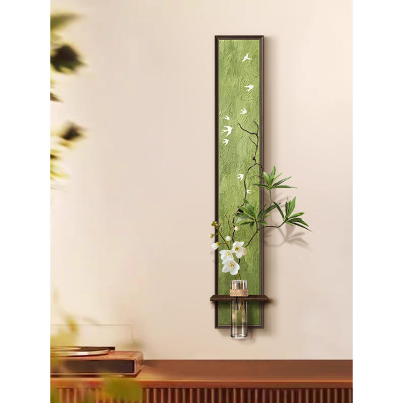 Décorations murales de plantes vertes chinoises, H 35,43 po x l 7,87 po x P 4,72 po
