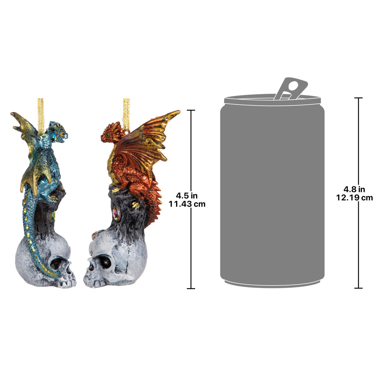 Design Toscano Dragons of Skull Hollow Ornament - Thumbnail 3