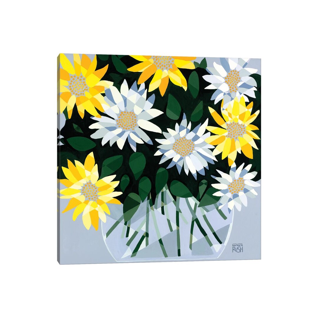 A Bouquet Of Delightful Daisies von Barbara Rush - Galerie-umwickelte Leinwand Giclée auf Leinwand