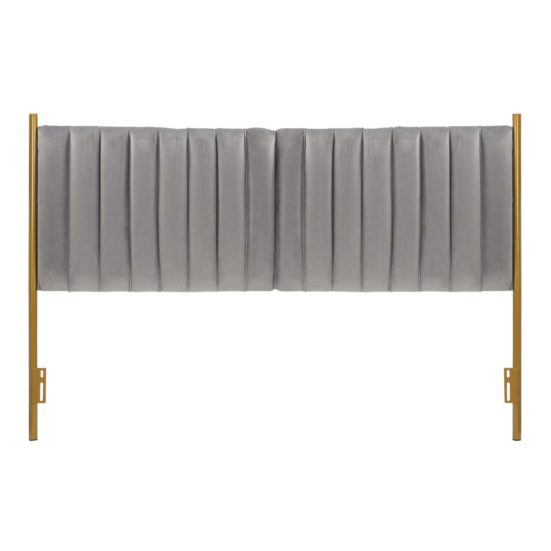 Temple Meads Upholstered Headboard, Grey, King