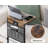 C Shaped End Table With Charging Station, 33" Tall Side Table For Couch, Sofa Table Adjustable Height Small Couch Side C Table, Slide Under Sofa Tray Arm Table For Living Room, Bedroom, Brown