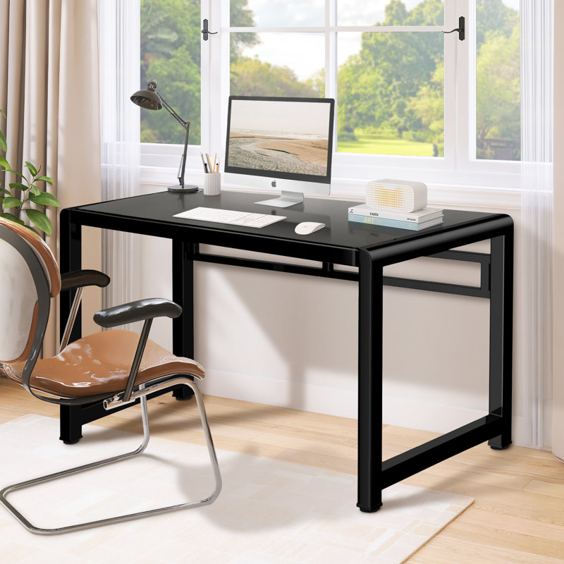 Bureau à domicile avec plateau en verre