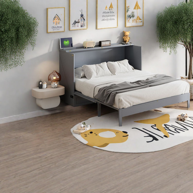 Lits en bois peu encombrants avec tiroirs de rangement, style moderne