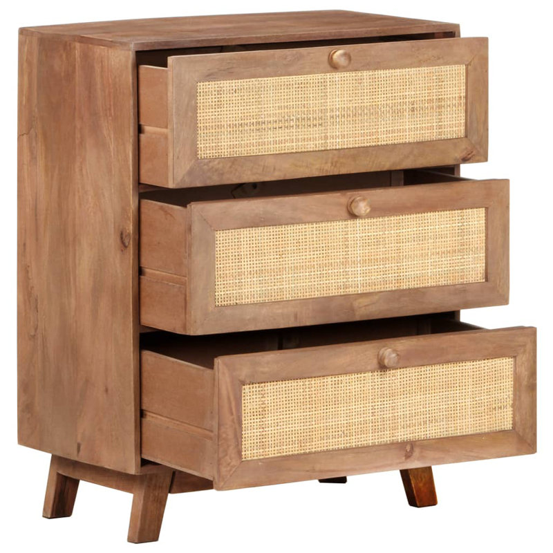 Denzell Sideboard 61x35x76 cm Solid Mango Wood