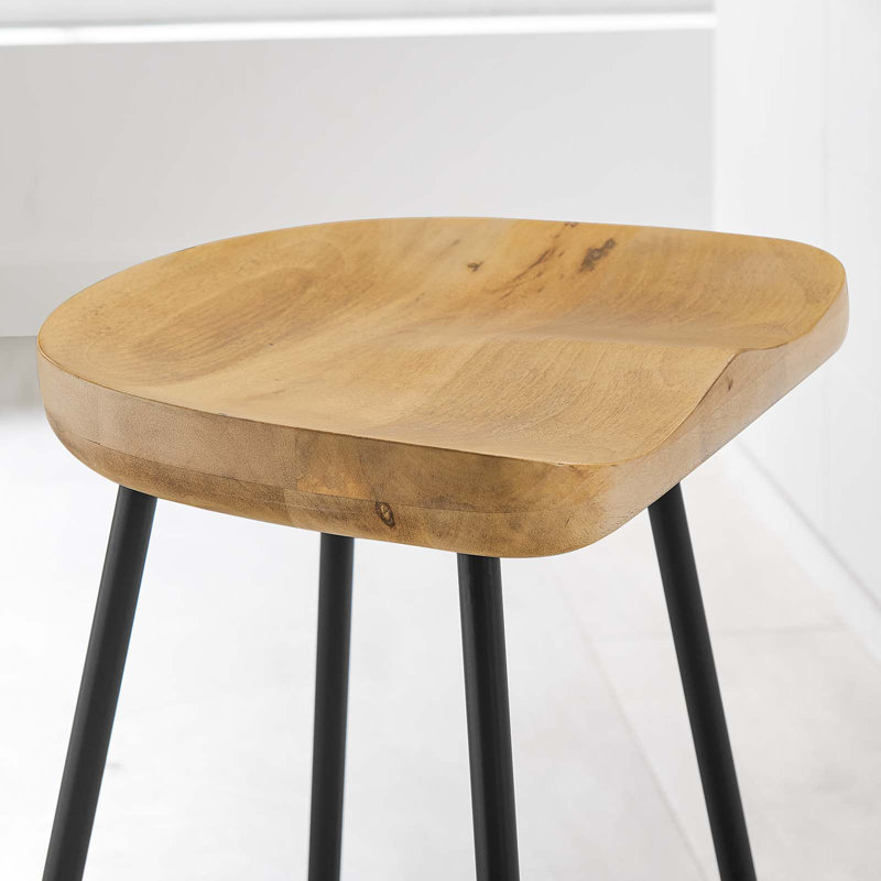 Modway Concord Solid Wood Stool, Counter Stool (26.5" Seat Height), Oak