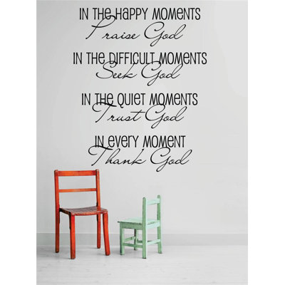 Adhésif décoratif « happy moments » à l’heure où les moments difficiles recherchent dieu dans l’approbation silencieuse des moments