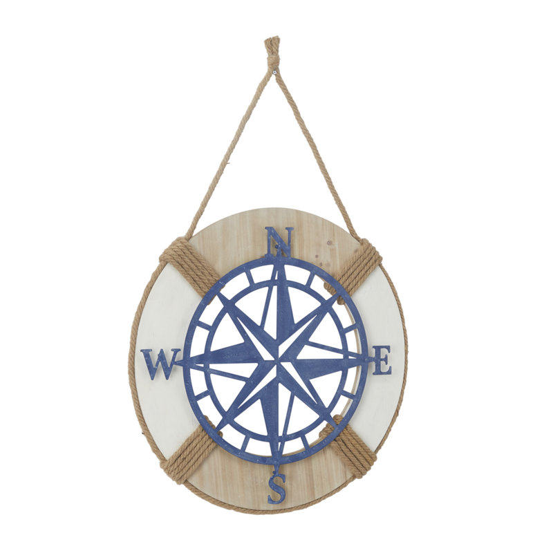 Décoration murale barre de bateau en bois