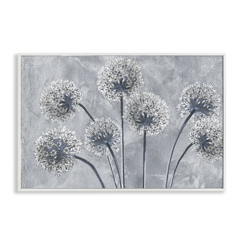 Giclée encadrée de fleurs d'oignon bleues, design par Sophie 6, H 16 po x l 24 po
